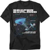 Star Trek T-shirt - Enterprise Schematics - M 5XL - för Herr - svart