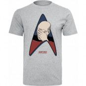 Star Trek T-shirt - Jean-Luc Picard - Facepalm - S XXL - för Herr - gråmelerad