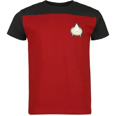 Star Trek T-shirt - Logo - M - för Herr - röd/svart