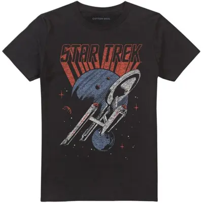 Star Trek T-shirt - Space Travel - M 5XL - för Herr - svart