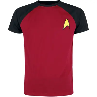 Star Trek T-shirt - Star Trek - Logo - L - för Herr - röd/svart