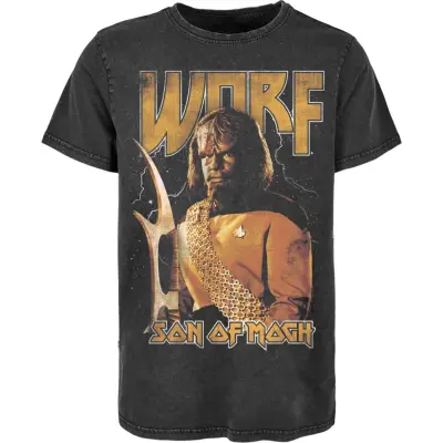 Star Trek T-shirt - The Next Generation - Worf Son Of Mogh - S XXL - för Herr - svart