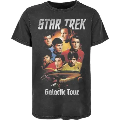 Star Trek T-shirt - The Original Series - Galactic Tour - S XXL - för Herr - svart