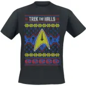 Star Trek T-shirt - Trek The Halls - M 3XL - för Herr - svart