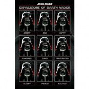 Star Wars Poster Expressions Of Darth Vader