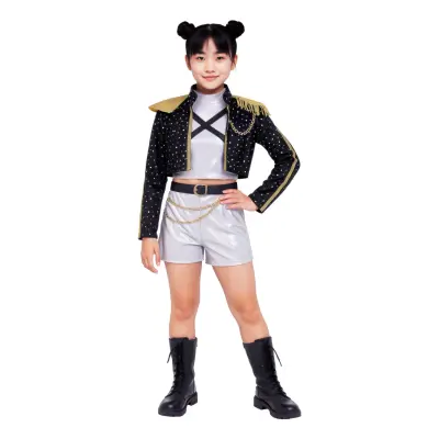 K-Pop Star Silver Leader Maskeraddräkt - Medium