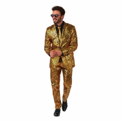 OppoSuits Golden Geo Star Kostym - 48