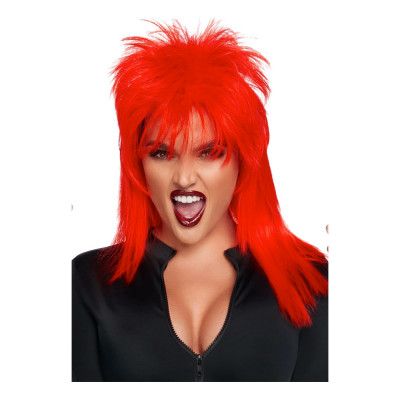 Rock Star Röd Deluxe Peruk - One size
