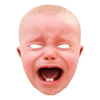 Gråtande Bebis Mask Stor