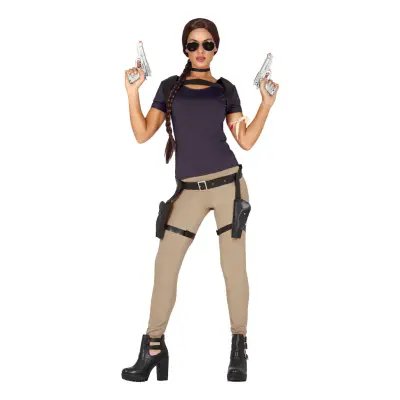 Actionhjältinna Maskeraddräkt - Medium