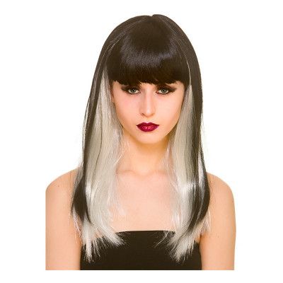 Dark Fantasy Svart/Vit Peruk - One size