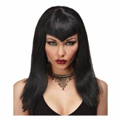 Demonia Svart Peruk - One size