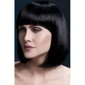 Elise Peruk Med Lugg Svart 33cm