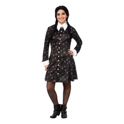 Familjen Addams Wednesday Maskeraddräkt - Medium