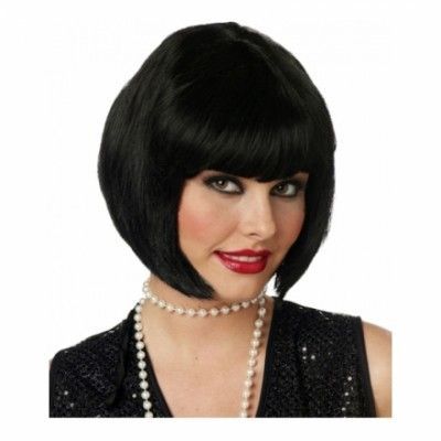 Flapper Svart Peruk - One size