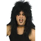 Hårdrockare Peruk Svart