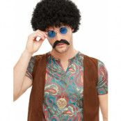 Hippie Dräktset med Peruk, Glasögon, Mustasch och Smycke