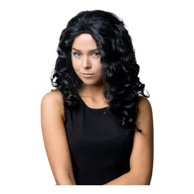Jessica Svart Peruk - One size