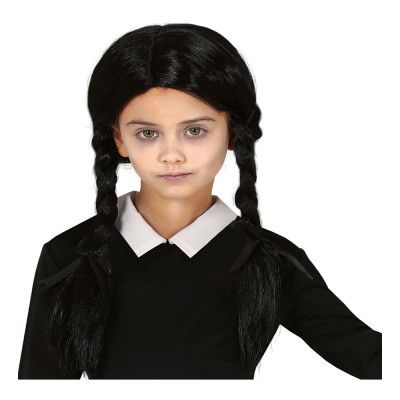 Onsdagsbrud Barn Svart Peruk - One size