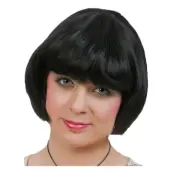 Page Svart Peruk - One size