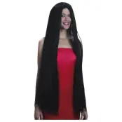 Peruk Extra Lång Svart