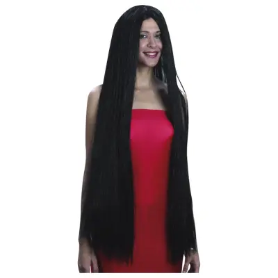 Peruk Extra Lång Svart