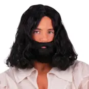 Perukset Jesus Svart - One size