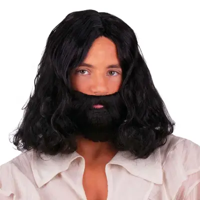 Perukset Jesus Svart - One size