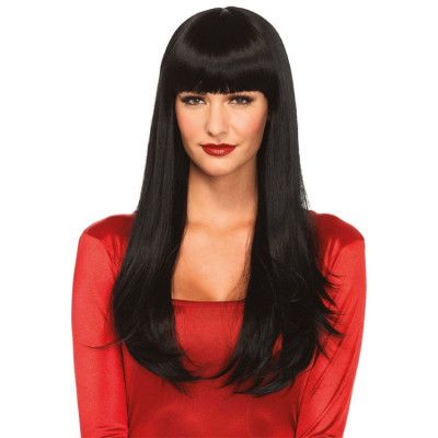 Svart Peruk Lugg