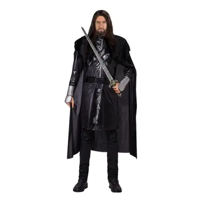 Svart Riddare Maskeraddräkt - X-Large
