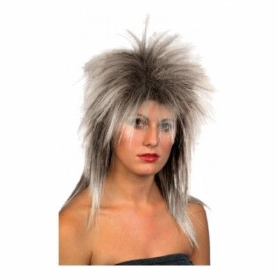 Tina Grå/Svart Peruk - One size
