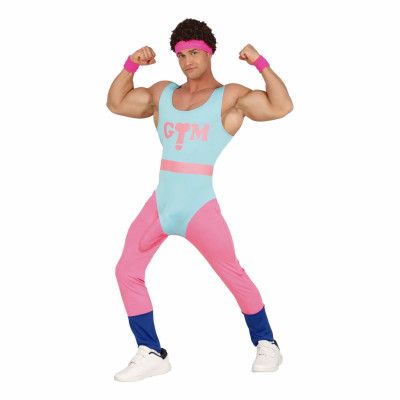 Välhängd 80-tals Aerobicskille Maskeraddräkt - Medium