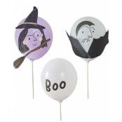5 St - Halloween Ballonger med Vampyr och Häxmotiv - Boo! Party