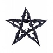Dark Colony - Pentagram med Fladdermus Väggdekoration 33 cm