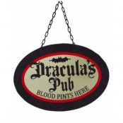Dracula's Pub Skylt med LED 47x33 cm