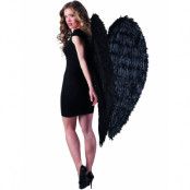 GIGANTISKA Svarta vingar med fjädrar 120x120 cm