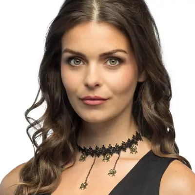 Halsband Choker med Spindlar - One size