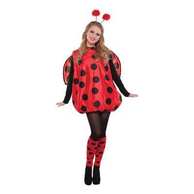 Nyckelpiga Klänning Maskeraddräkt - Medium/Large