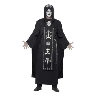 Svart Magi Ritual Maskeraddräkt - One size