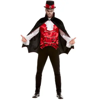 Vampyr Maskeraddräkt Herr Svart&Röd L