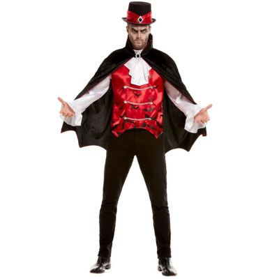 Vampyr Maskeraddräkt Herr Svart&Röd M
