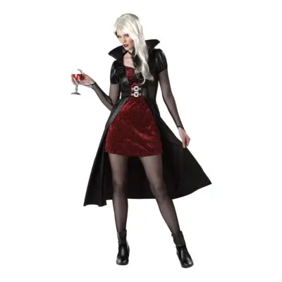 Vampyra Röd/Svart Maskeraddräkt - Large