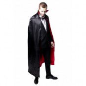 Mantel, svart/röd 142 cm