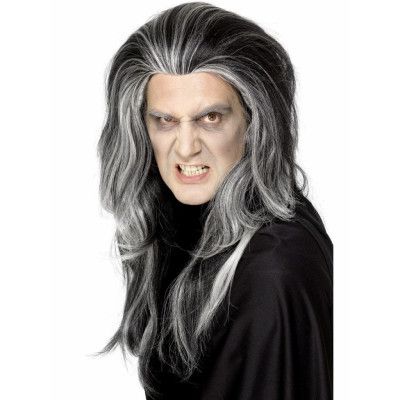 Mörk Vampyr Peruk Lång