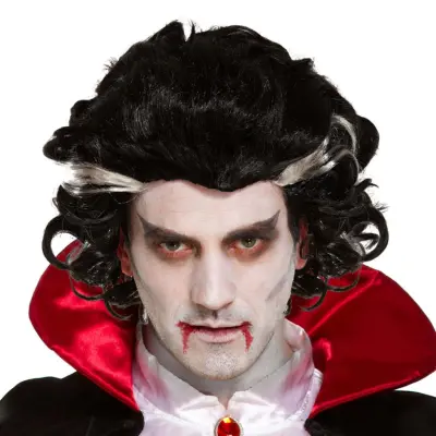 Vampyr Svart Peruk - One size