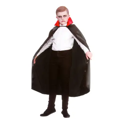 Vampyrcape för Barn Svart i Satin - One size