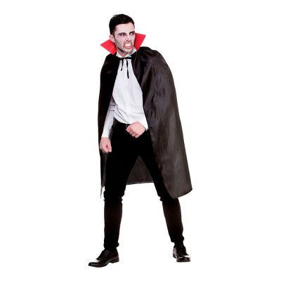 Vampyrcape Svart med Ståkrage - One size