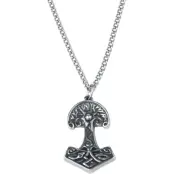 Alchemy Gothic - Gothic Halsband - Yggdrasil - Viking World Tree - för  silverfärgad