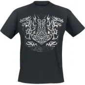 Axel Hermann - Gothic T-shirt - Viking Hammer - XL XXL - för Herr - svart