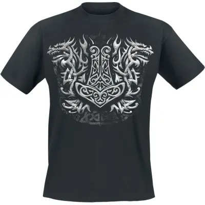 Axel Hermann - Gothic T-shirt - Viking Hammer - L XXL - för Herr - svart